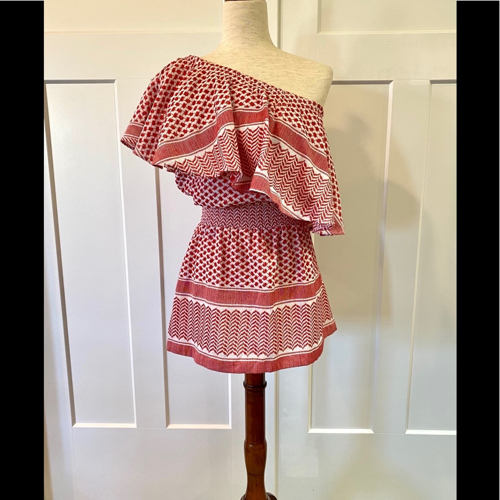 Rough Studios Asymmetrical Checkered Mini Dress
